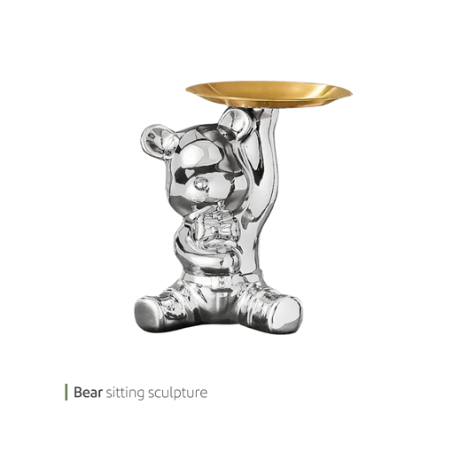 تصویر از مجسمه bear sitting وایت پلیت کد 94.5374 یک عددی